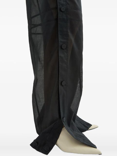 Jil Sander cotton trousers - Black