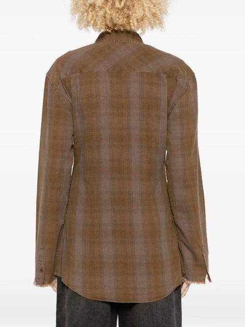 OUR LEGACY Daisy checked pocket shirt - Brown