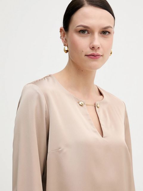 Joseph Ribkoff bluzka damska kolor beżowy gładka 254135 - zdjęcie produktu nr 2