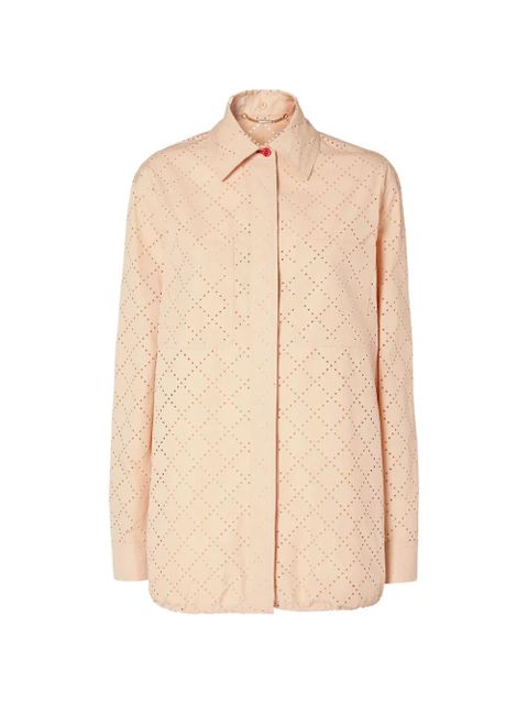 FENDI broderie-anglaise long-sleeve shirt - Neutrals - zdjęcie produktu nr 1