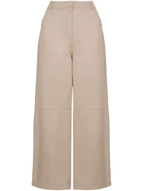 Yves Salomon leather trousers - Neutrals - zdjęcie produktu nr 1