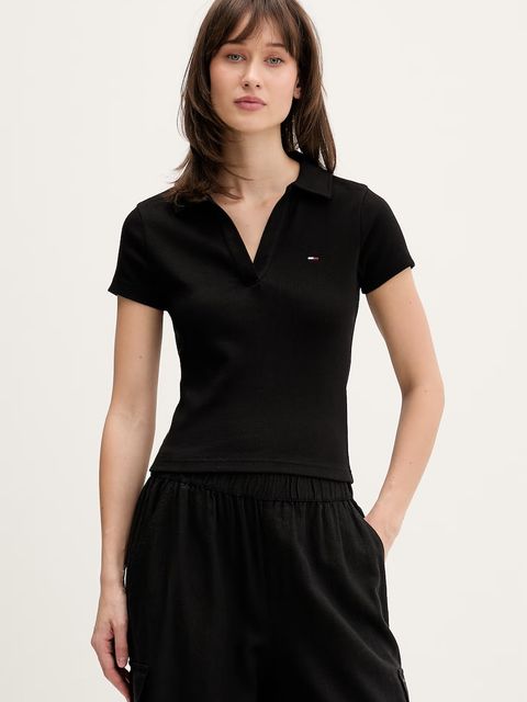 Tommy Jeans polo damskie bawełniane z elastanem - zdjęcie produktu nr 1