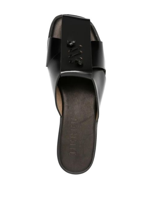 Hereu Corema leather mules - Black
