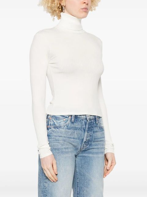 RE/DONE ribbed roll-neck top - White