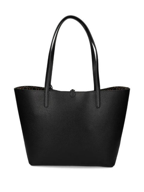 Lauren Ralph Lauren pebble-grain charm-detail tote bag - Black