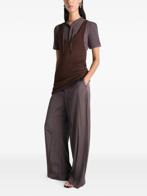 LEMAIRE racerback tank top mini dress - Brown