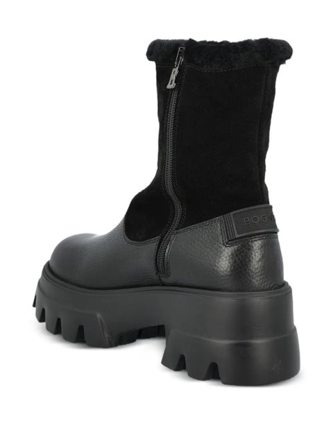 BOGNER shearling lug-sole boots - Black