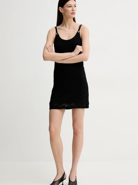 AERON sukienka bawełniana BARRY kolor czarny mini dopasowana DR573573 - zdjęcie produktu nr 2