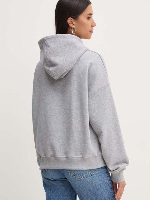 Guess Jeans bluza damska kolor szary z kapturem W4YQ15 KC811