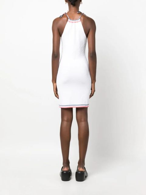 FENDI halterneck knitted dress - White