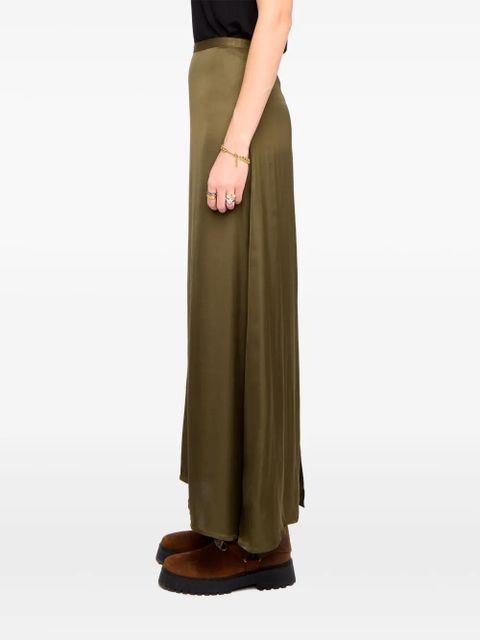 Zadig&Voltaire Jimeno satin maxi skirt - Green