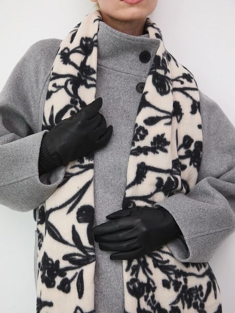 Medicine rękawiczki skórzane damskie kolor czarny - zdjęcie produktu nr 1