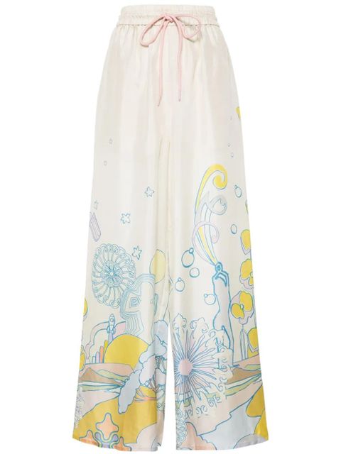ZIMMERMANN Pop graphic-print palazzo pants - Neutrals - zdjęcie produktu nr 1