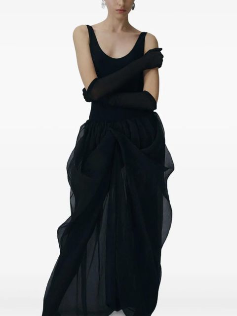 Magda Butrym draped ruffled long skirt - Black - zdjęcie produktu nr 1