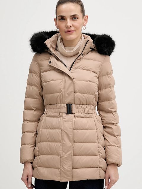 Geox kurtka puchowa CATRIA kolor beżowy zimowa W5626G T3152 - zdjęcie produktu nr 1