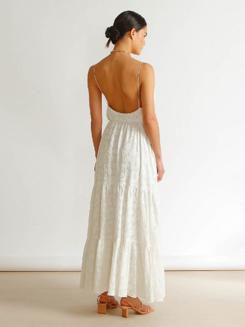 IXIAH AUSTRALIA - Biała sukienka maxi Fiorella