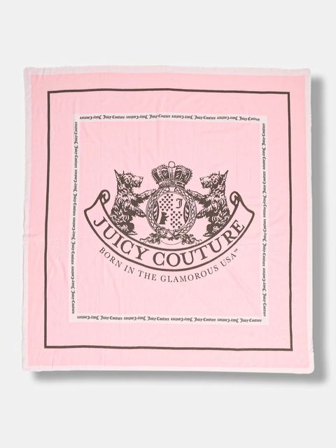 Juicy Couture chusta Pashmina damska kolor różowy wzorzysta AIJFO8612WPO