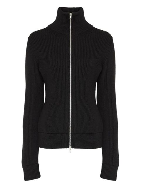Maison Margiela ribbed zip-fastening cardigan - Black - zdjęcie produktu nr 1