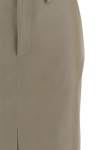 The Frankie Shop Maybelle faux-leather front-slit pencil skirt - Neutrals