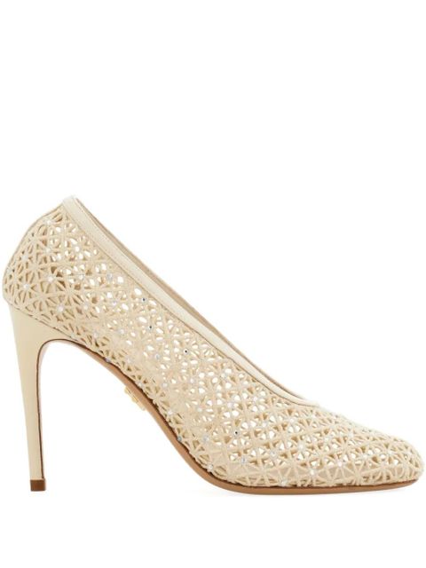 Ferragamo 90mm macramé pumps - White - zdjęcie produktu nr 1