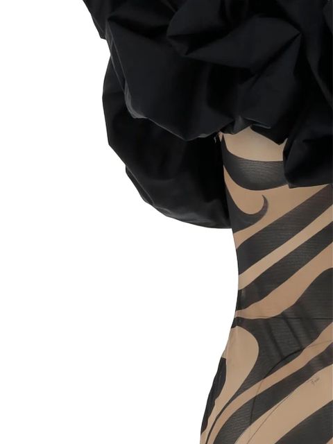 PUCCI marmo-print one-shoulder dress - Neutrals
