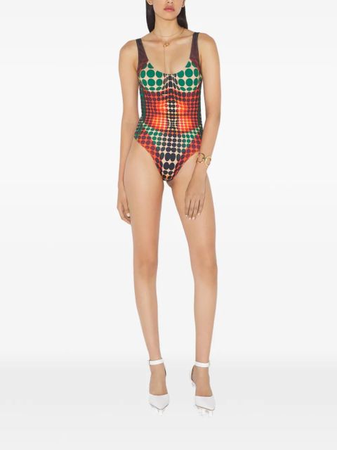 Jean Paul Gaultier Re-edition printed swimsuit - Red