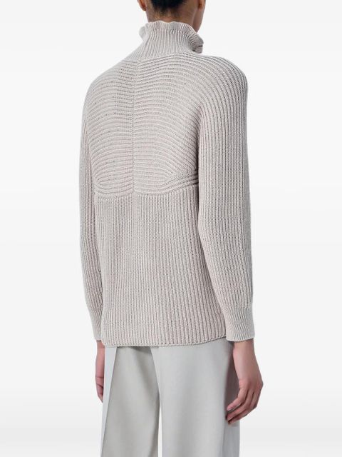 Max Mara ribbed-knit high-neck sweater - Neutrals - zdjęcie produktu nr 2
