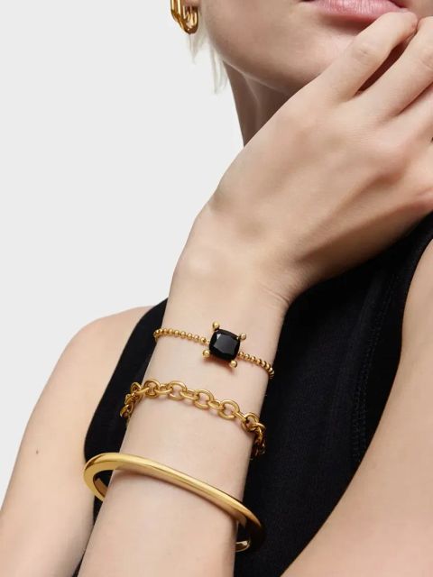 Tous bransoletka ze srebra pokrytego złotem Color Black 1004235300