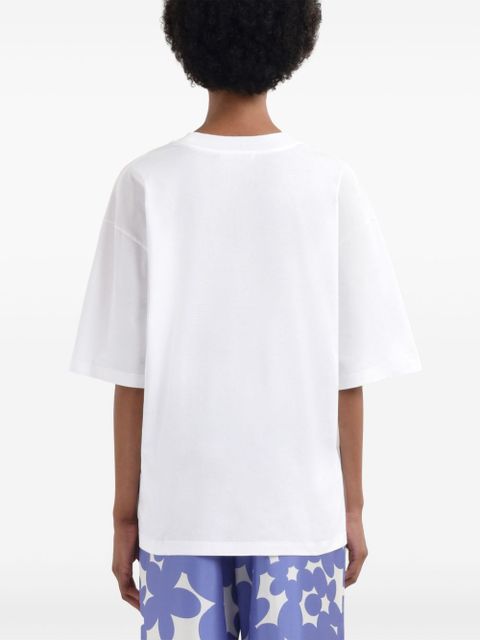 Marni logo print T-shirt - White