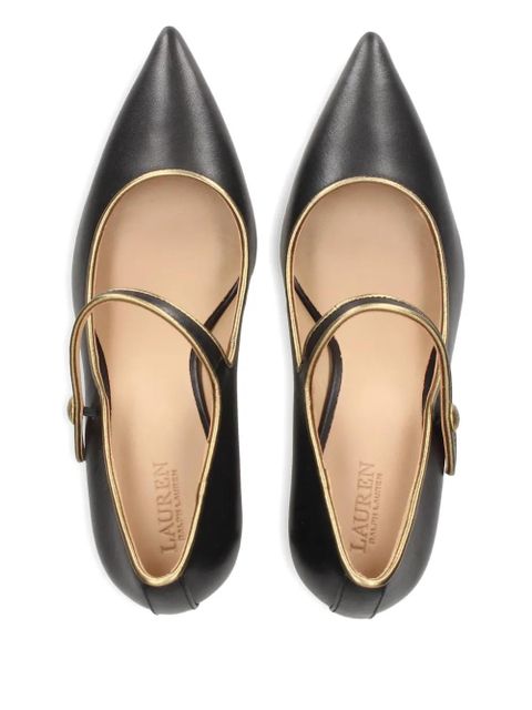 Lauren Ralph Lauren 70mm Lanette button-strap pumps - Black - zdjęcie produktu nr 2