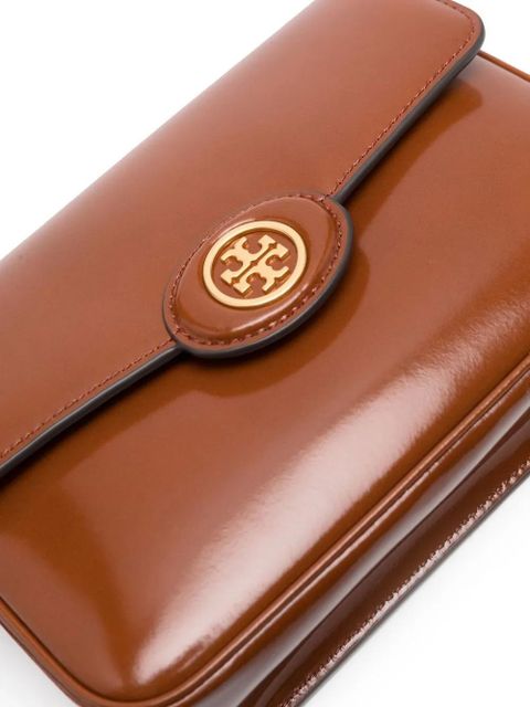 Tory Burch logo-plaque crossbody bag - Brown