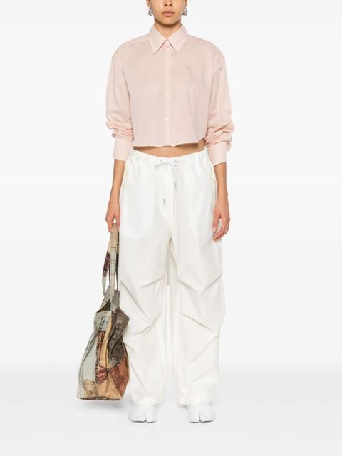 Acne Studios drawstring wide-leg trousers - White - zdjęcie produktu nr 2