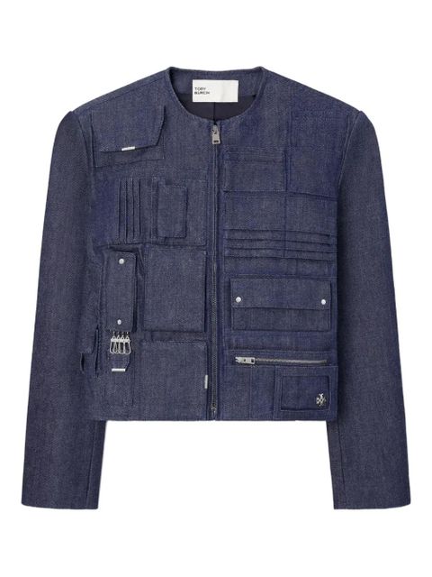Tory Burch handbag pocket denim Jacket - Blue - zdjęcie produktu nr 1