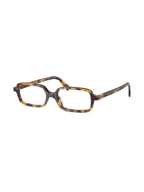 Miu Miu Eyewear rectangle-frame sunglasses - Brown - zdjęcie produktu nr 2