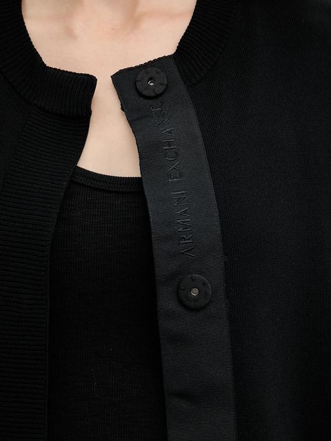 Armani Exchange kardigan damski kolor czarny lekki XW000762 AF10352