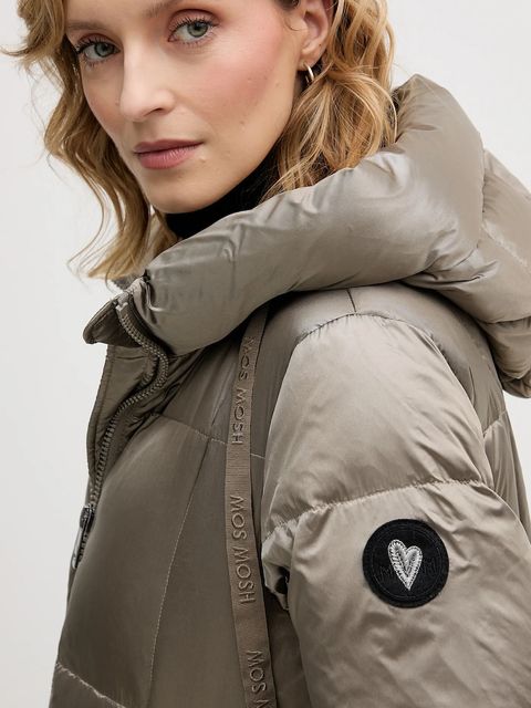 Mos Mosh kurtka puchowa damska kolor szary zimowa
