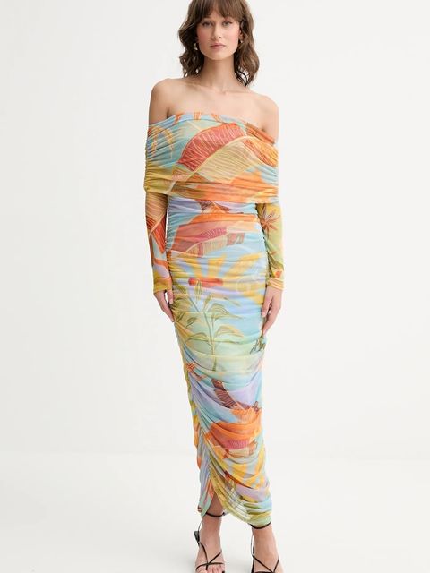 Never Fully Dressed sukienka kolor zielony midi dopasowana NFDDR1814 - zdjęcie produktu nr 1