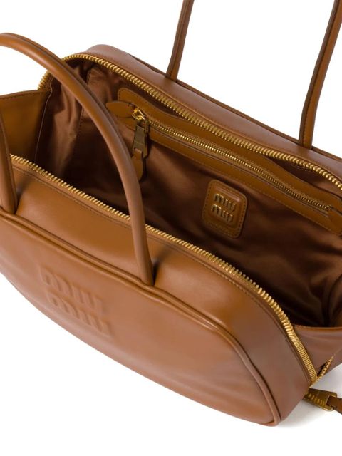 Miu Miu Beau leather tote bag - Brown