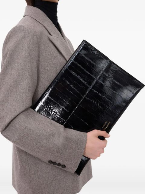 LouLou de Saison Maury leather clutch bag - Black