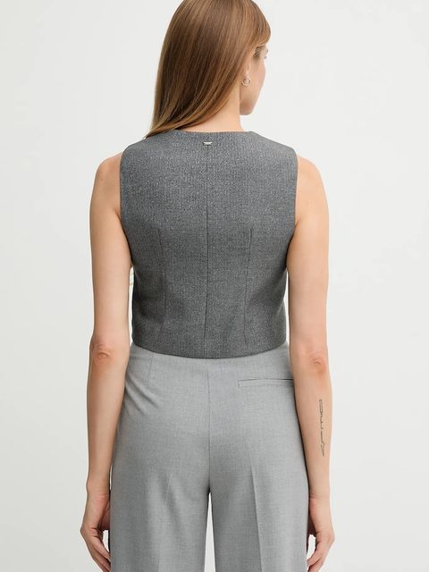 Gaudi kamizelka kolor szary jednorzędowa 521FD35017