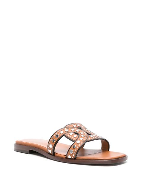 Tod's Kate studded leather sandals - Brown - zdjęcie produktu nr 2