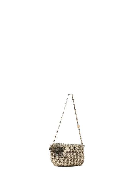 Rabanne logo-engraved chainmail mini bag - Gold - zdjęcie produktu nr 2