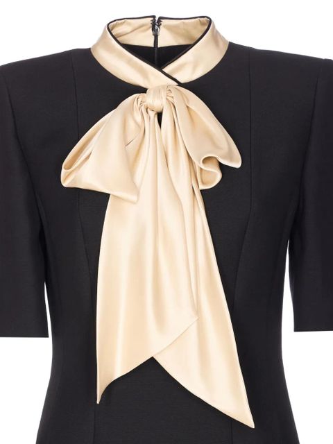 Valentino Garavani bow-detail short-sleeve mini dress - Black - zdjęcie produktu nr 2