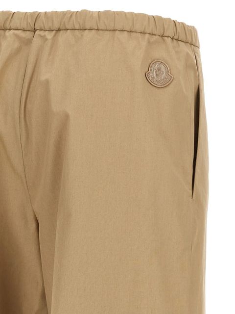 Moncler poplin trousers - Neutrals