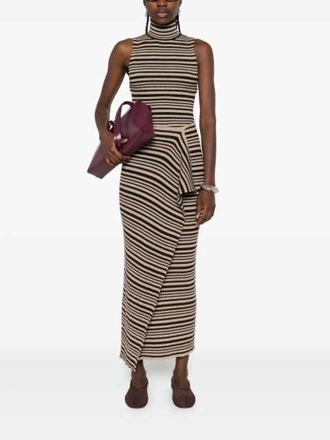 Nanushka striped turtleneck vest - Black