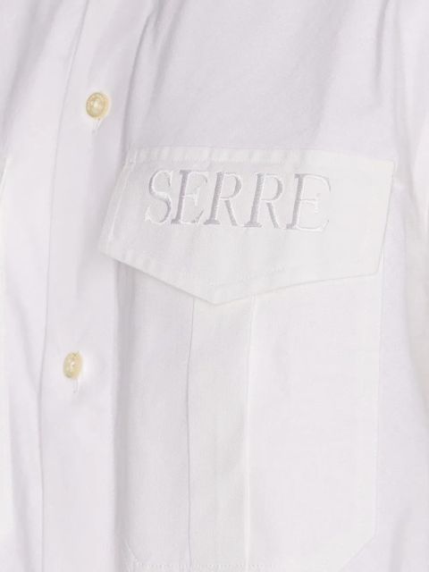 Marine Serre embroidered-logo shirt - White