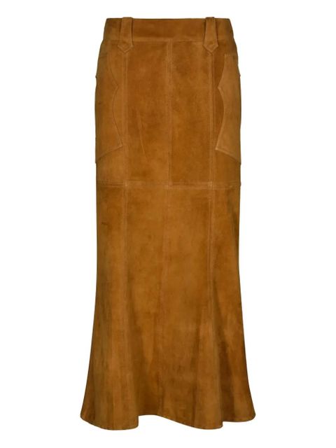 Johanna Ortiz Sundown midi skirt - Brown