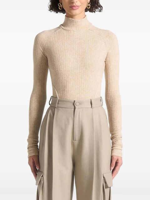 Manière De Voir contour-piping ribbed top - Neutrals - zdjęcie produktu nr 1