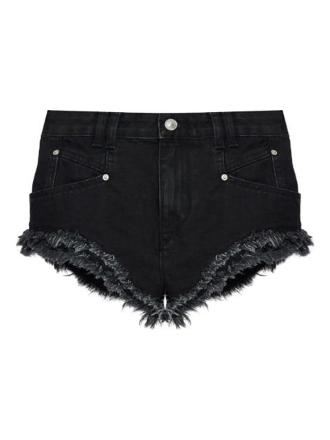ISABEL MARANT Eneidala fringed-detail shorts - Black - zdjęcie produktu nr 1