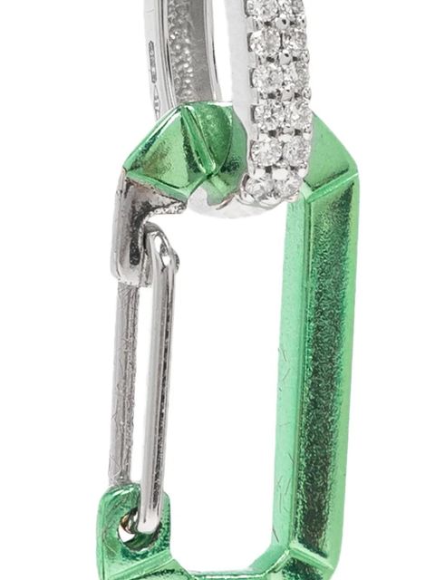 EÉRA 18K white gold small Chiara diamond earring - Silver - zdjęcie produktu nr 2